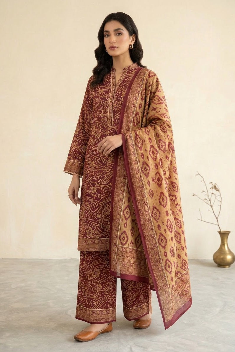 Tawakkal Unstitched Printed Khaddar 3pc