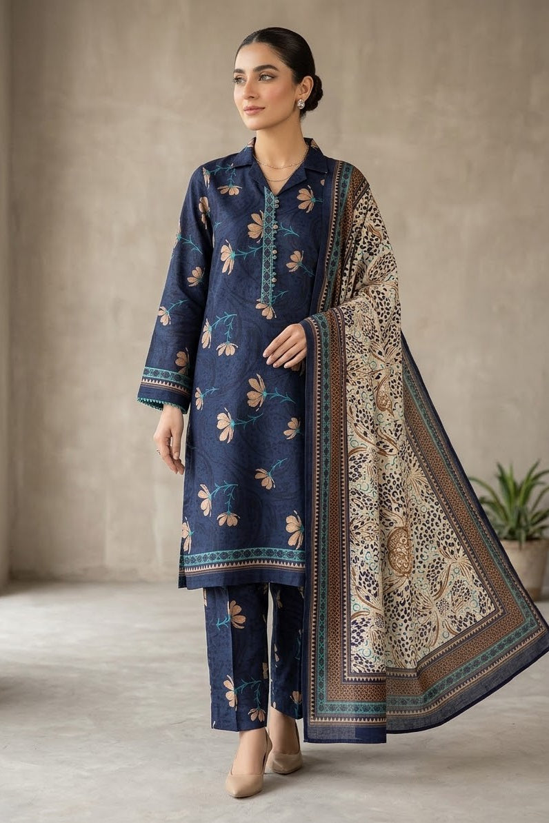 Tawakkal Unstitched Printed Khaddar 3pc