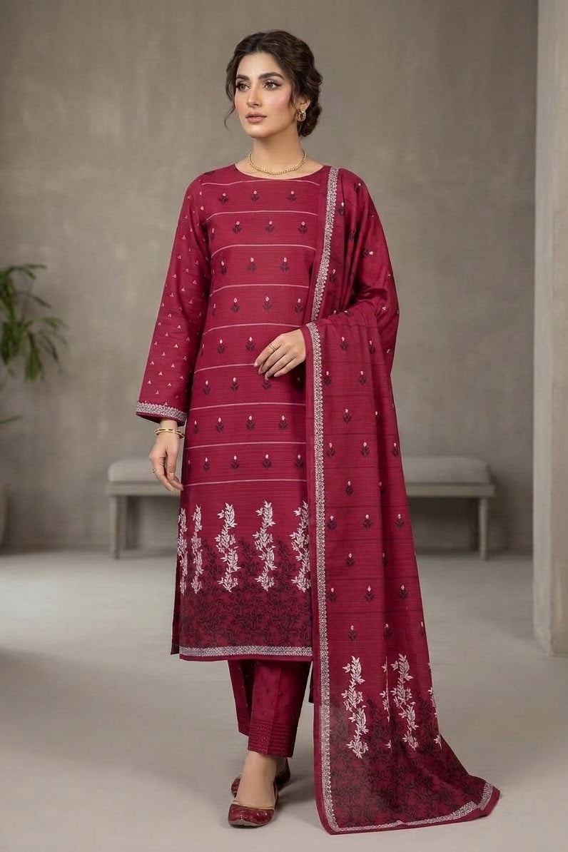 Kayseria Cotton Jacquard Unstitched 3pc