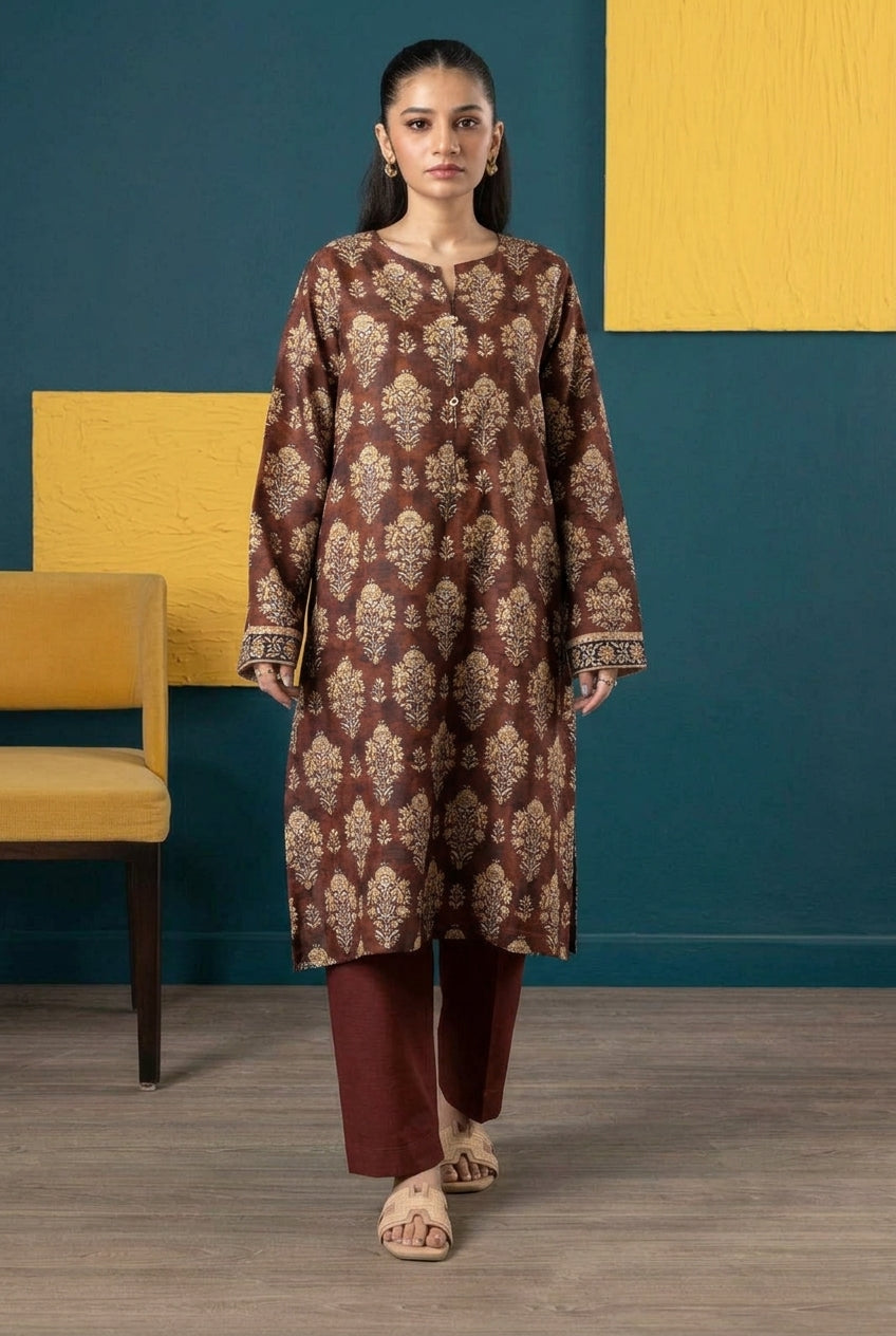 Zellbury Stitched Printed Khaddar ST 2pc