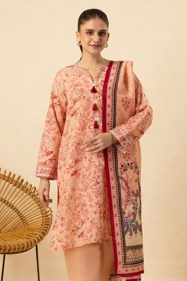 Zellbury Stitched Printed Khaddar 3pc