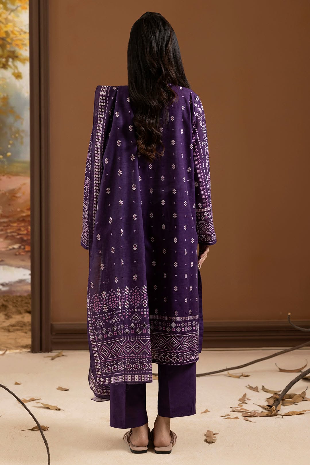 Zellbury Stitched Printed Khaddar 3pc
