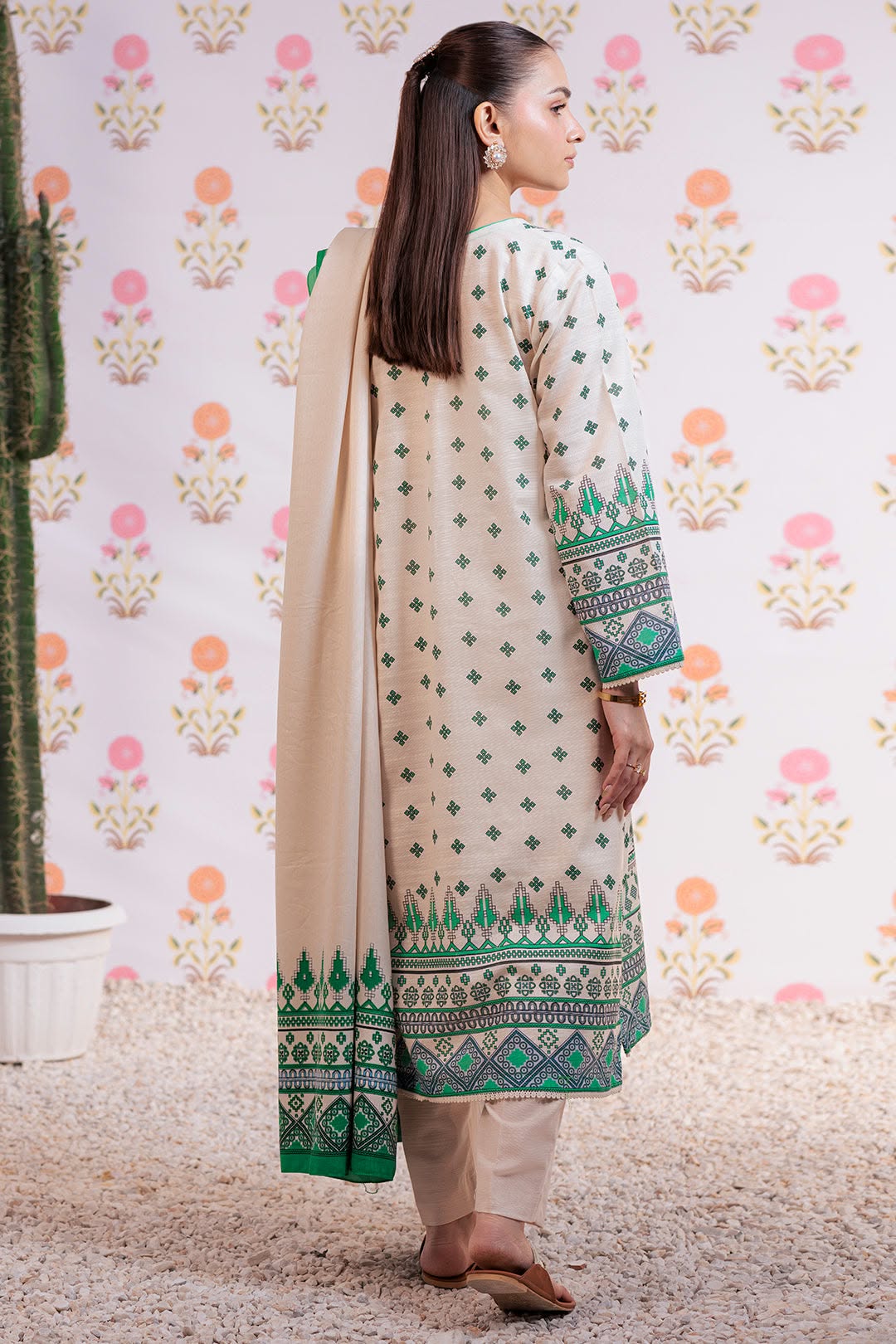 Zellbury Stitched Embroidered Khaddar 3pc
