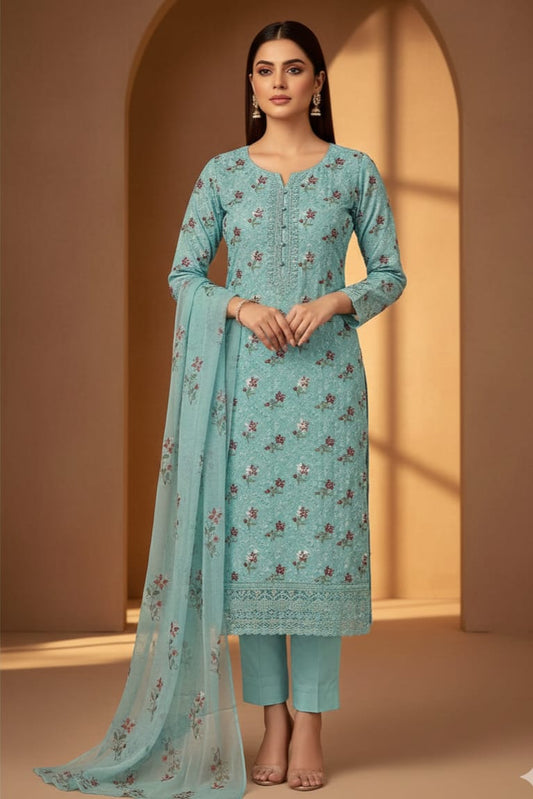 Bareeze Embroidered Lawn 3Pc