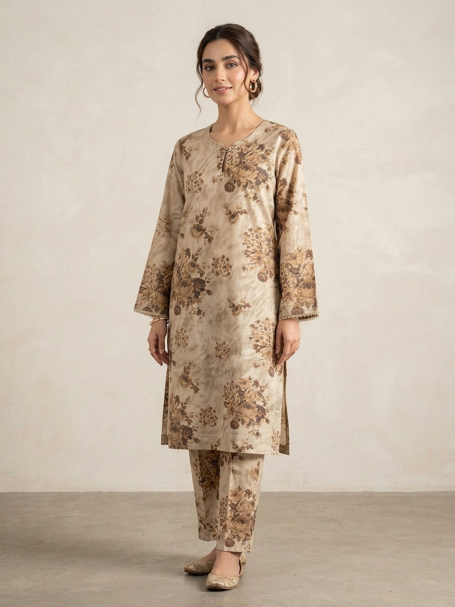 Tawakkal Stitched Printed Khaddar ST 2pc