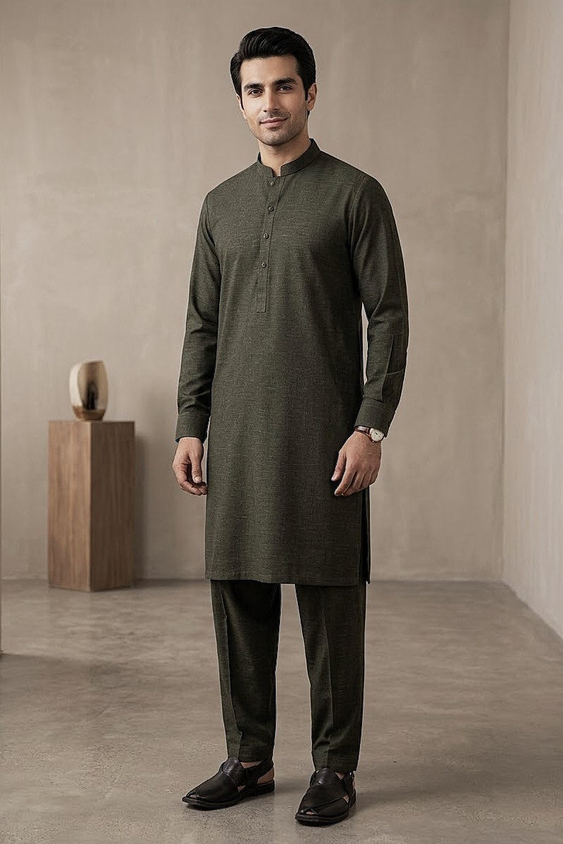 Stenciller Men's Unstitched Bannu Wool