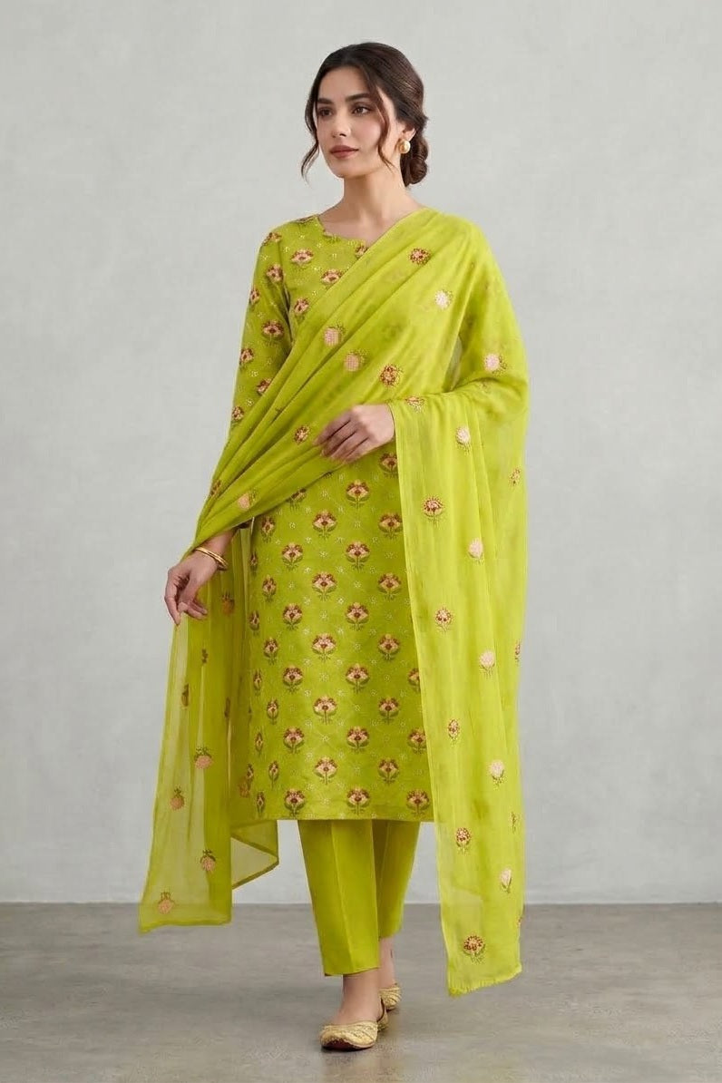 Bareeze Embroidered Cotrai Unstitched 3pc