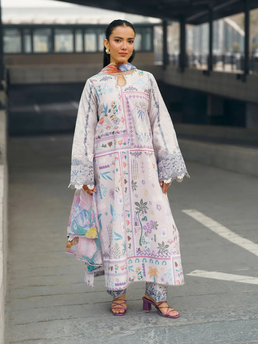 Florent Zync Embroidered Luxury Lawn 3pc