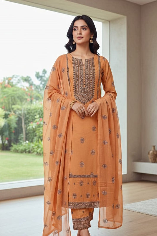 Bareeze Embroidered Lawn 3Pc