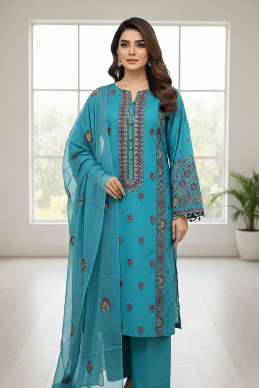 Bareeze Embroidered Lawn 3Pc