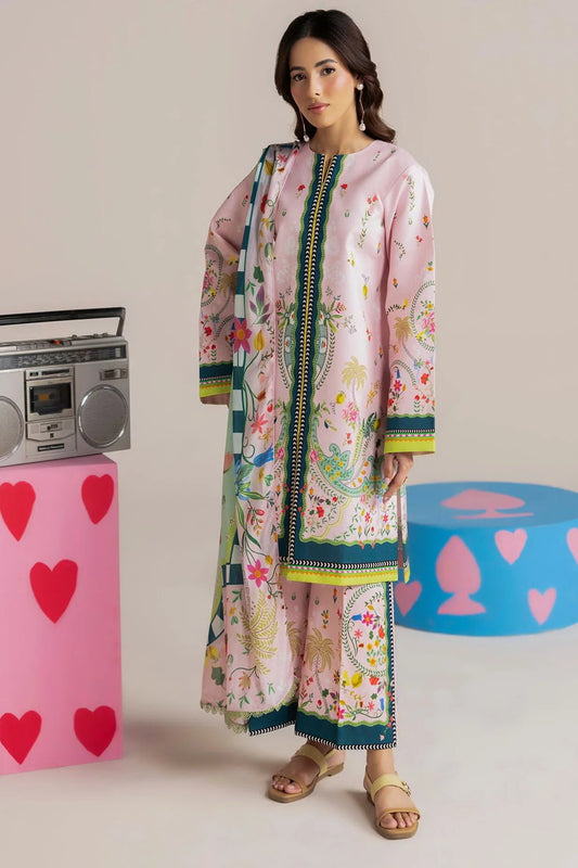 RajBari Amal Unstitched Printed Lawn 3pc