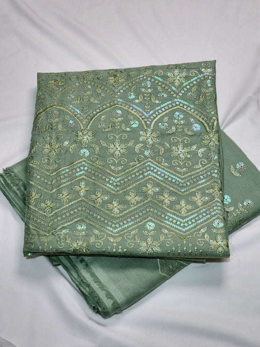 Designer Unstitched Embroidered Khaddar ST 2pc