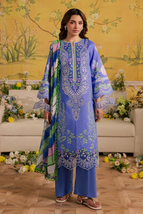 Mahnur Jahaan Unstitched Luxury Lawn 3pc