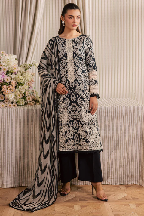 Mahnur Jahaan Unstitched Luxury Lawn 3pc