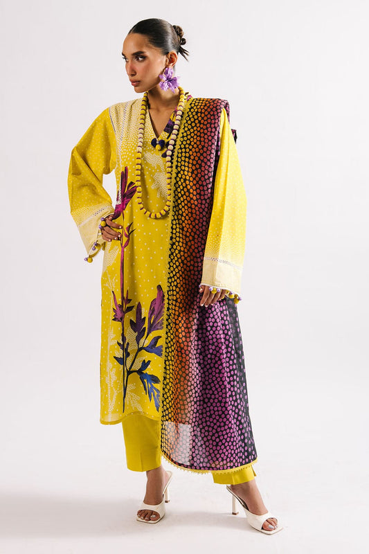 Agha Noor Unstitched Printed Lawn 3pc