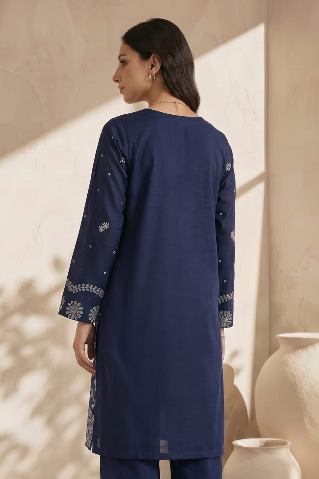 Zellbury Stitched D-Embroidered Khaddar 3pc