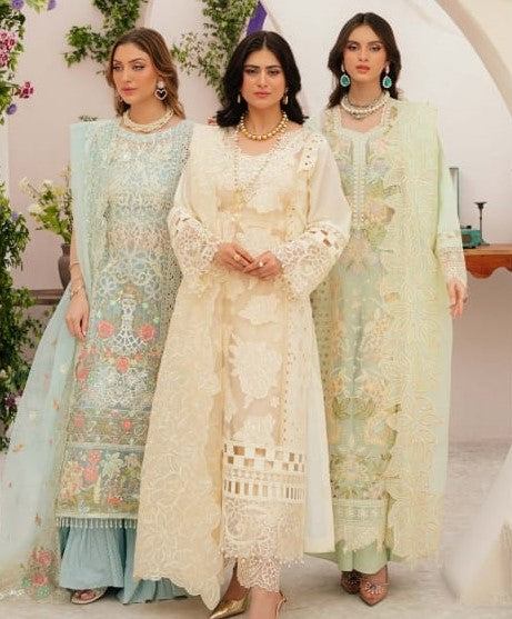 Mahnur Allenura Luxury Lawn Collection 3pc - Branded Cut Pieces