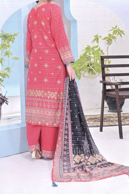 Aira Unstitched Embroidered Lawn 3pc - Branded Cut Pieces