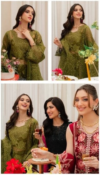 Mahnur Allenura Luxury Lawn Collection 3pc - Branded Cut Pieces