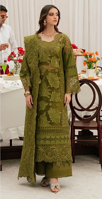 Mahnur Allenura Luxury Lawn Collection 3pc - Branded Cut Pieces