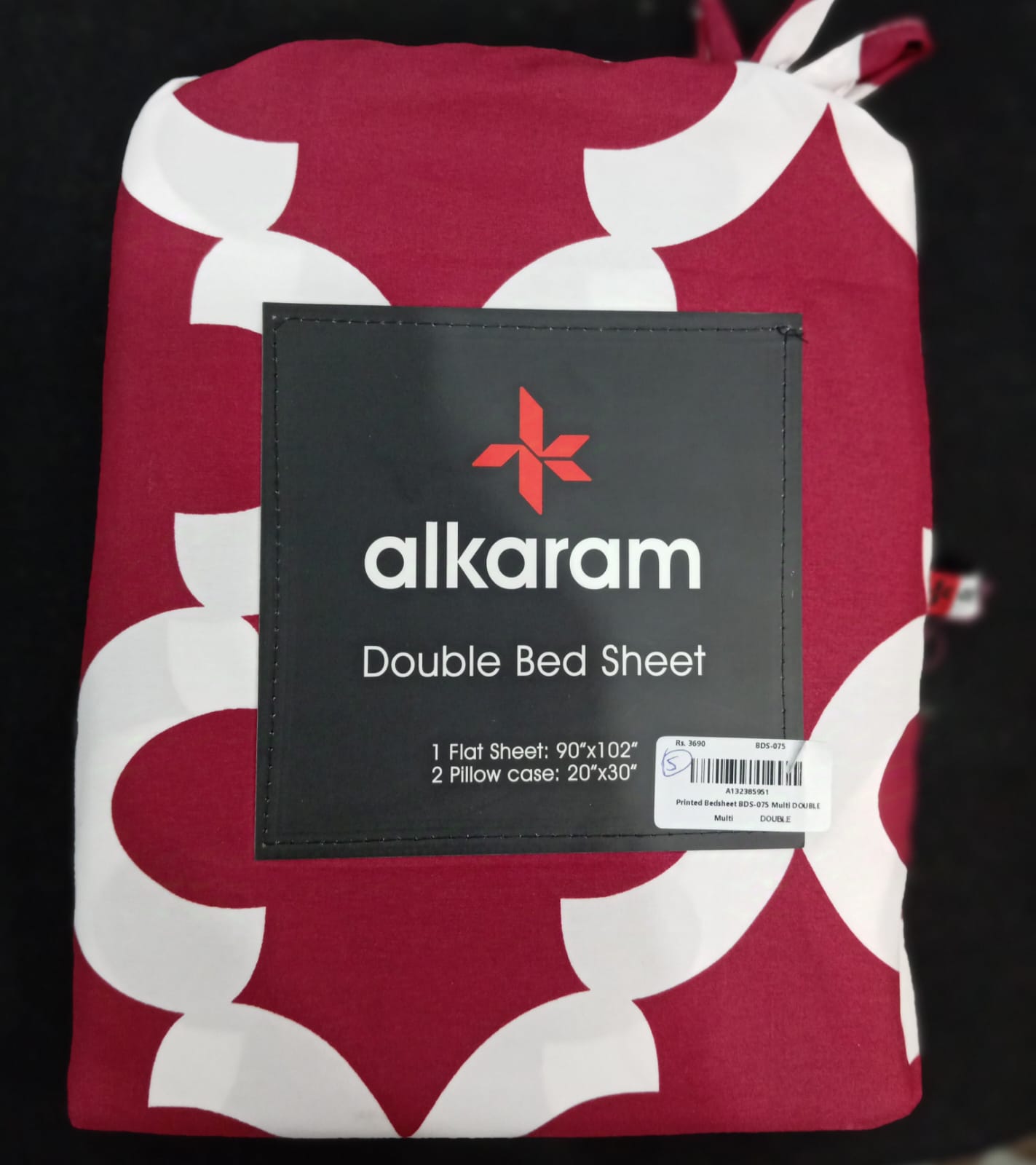 Al-Karam Bed Sheet Double Bed - Branded Cut Pieces