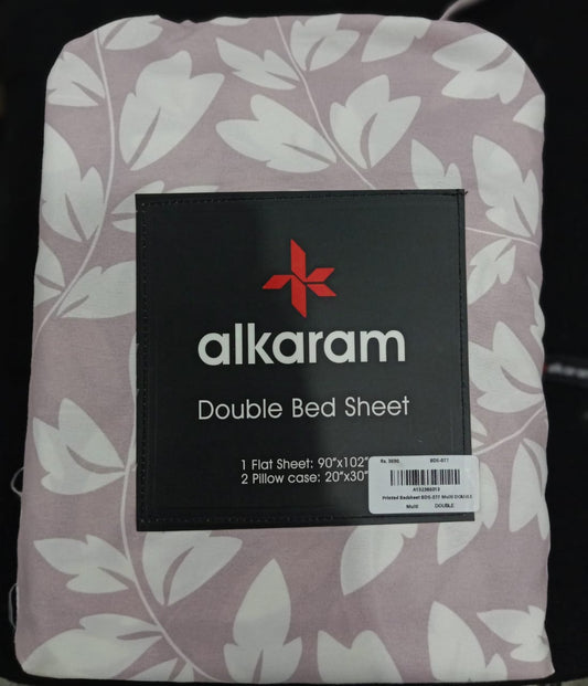 Al-Karam Bed Sheet Double Bed - Branded Cut Pieces