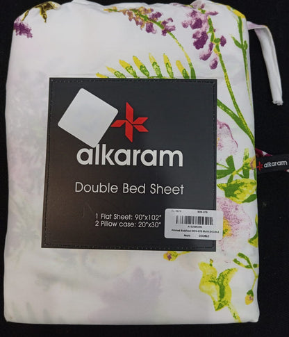 Al-Karam Bed Sheet Double Bed - Branded Cut Pieces