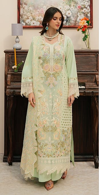 Mahnur Allenura Luxury Lawn Collection 3pc - Branded Cut Pieces