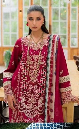 Mahnur Bella Luxury Lawn Collection 3pc - Branded Cut Pieces