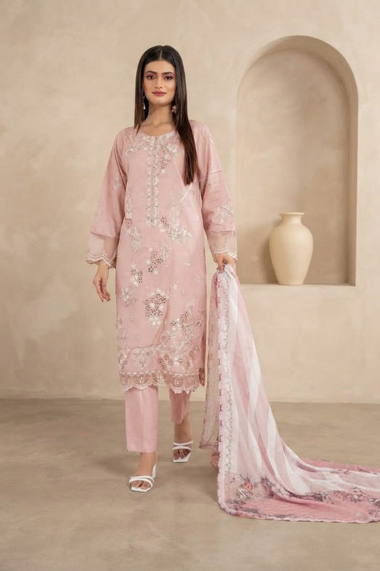 Tawakal Amara Staple Stitched Embroidered 3pc