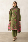 Dhanak Embroidere Unstitched 3pc