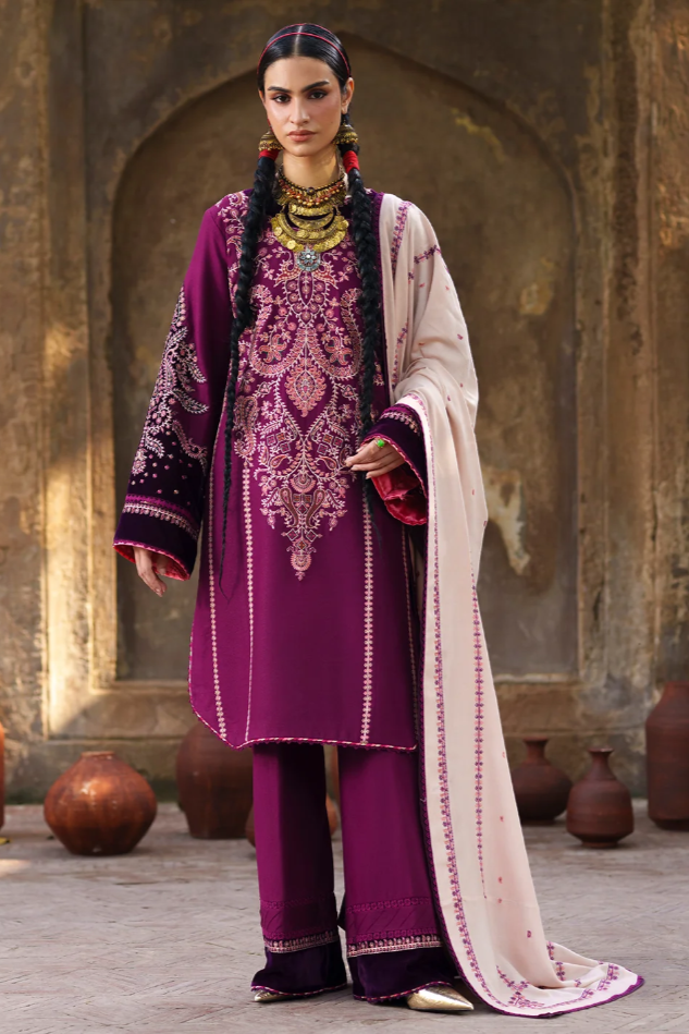 Bin Ilyas Gulnar Embroidered Luxury Karandi 3pc