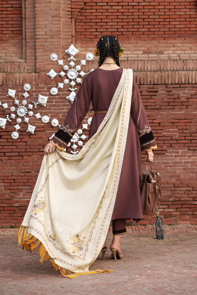 Bin Ilyas Gulnar Embroidered Luxury Karandi 3pc