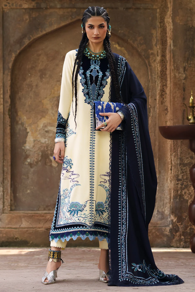 Bin Ilyas Gulnar Embroidered Luxury Karandi 3pc