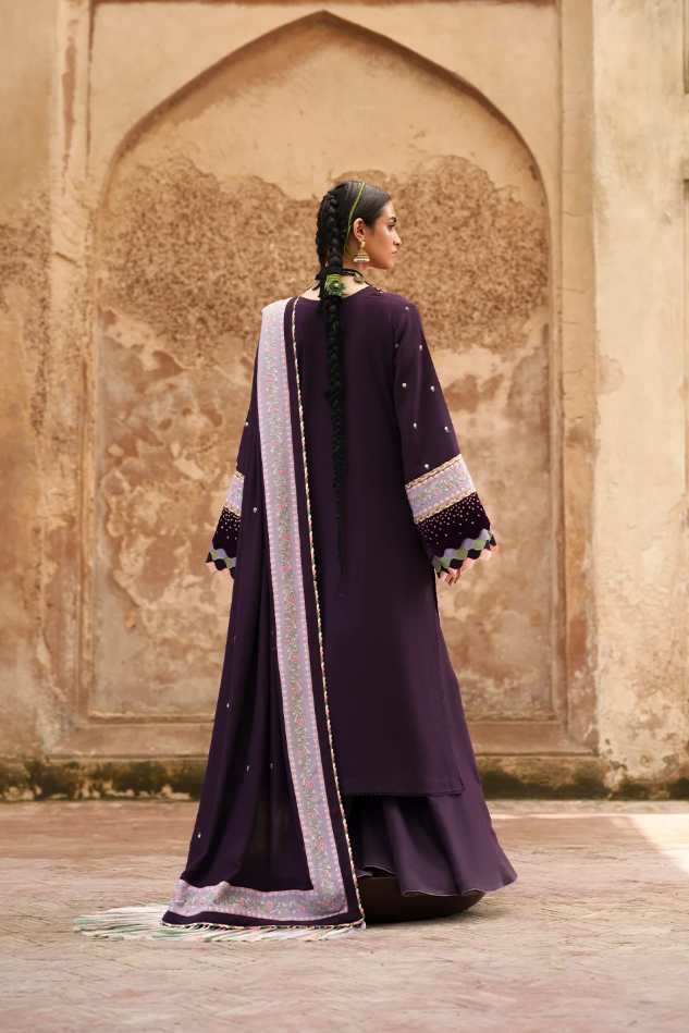 Bin Ilyas Gulnar Embroidered Luxury Karandi 3pc
