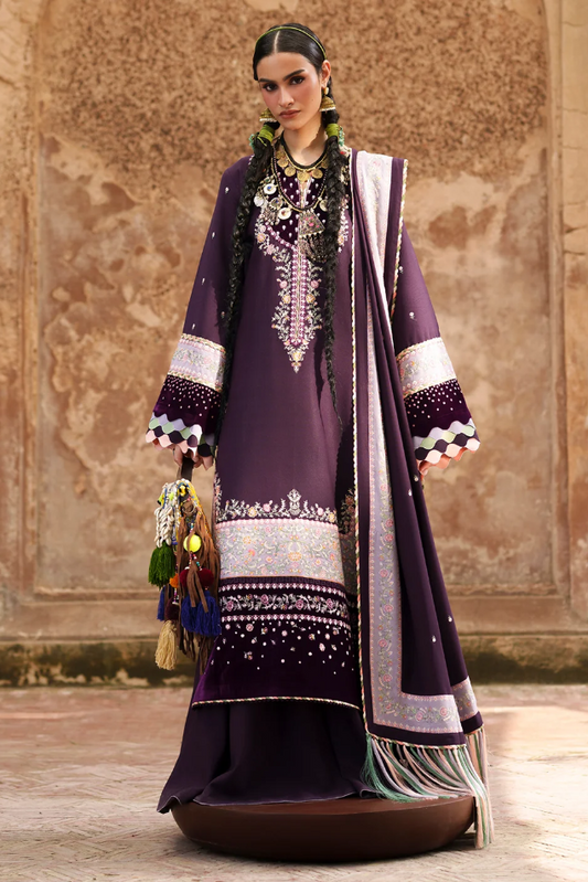 Bin Ilyas Gulnar Embroidered Luxury Karandi 3pc