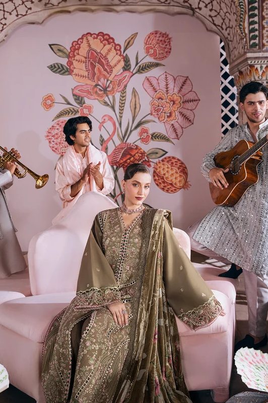 Mahnur Amelia Embroidered Luxury Khaddar 3pc