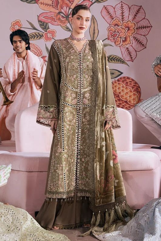 Mahnur Amelia Embroidered Luxury Khaddar 3pc