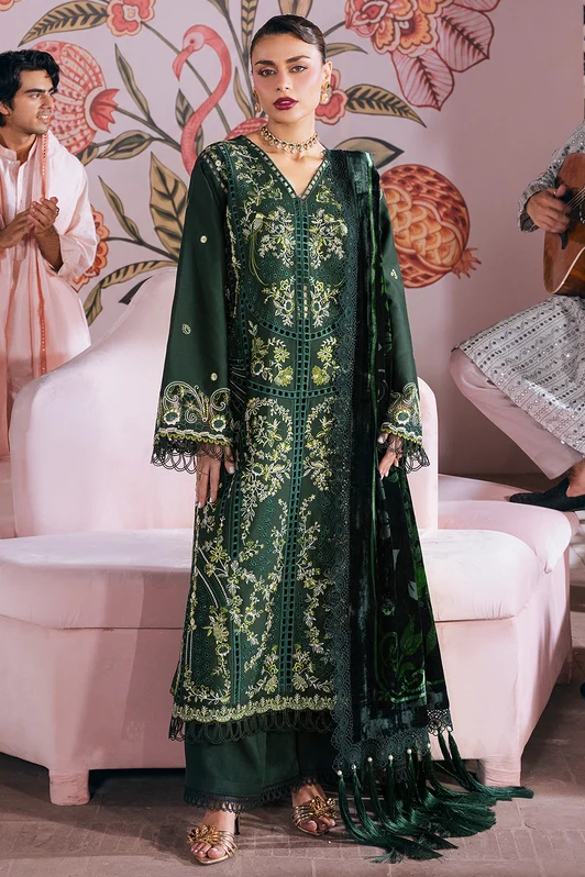 Mahnur Amelia Embroidered Luxury Khaddar 3pc