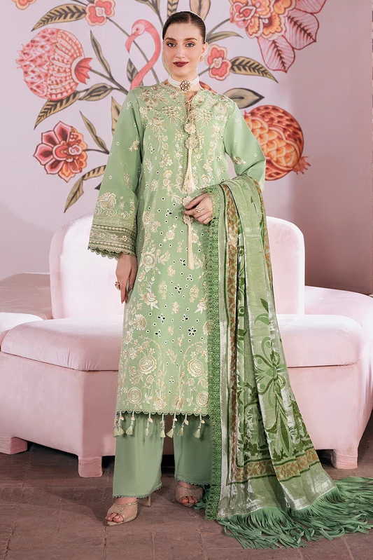 Mahnur Amelia Embroidered Luxury Khaddar 3pc