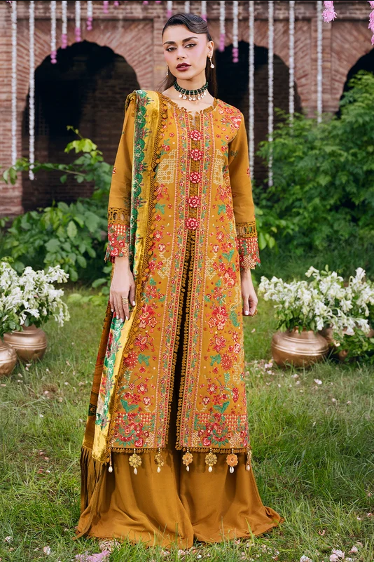 Mahnur Amelia Embroidered Luxury Khaddar 3pc