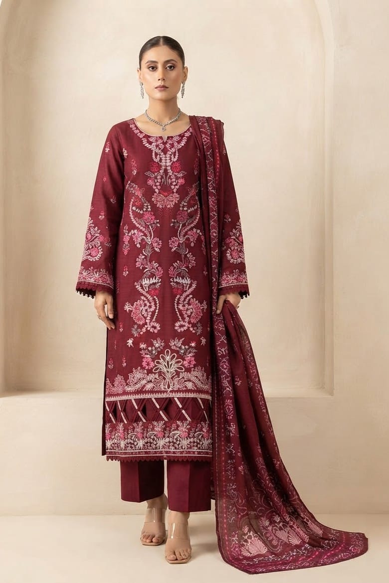 Irsa Nilofer Embroidered Luxury Khaddar 3pc