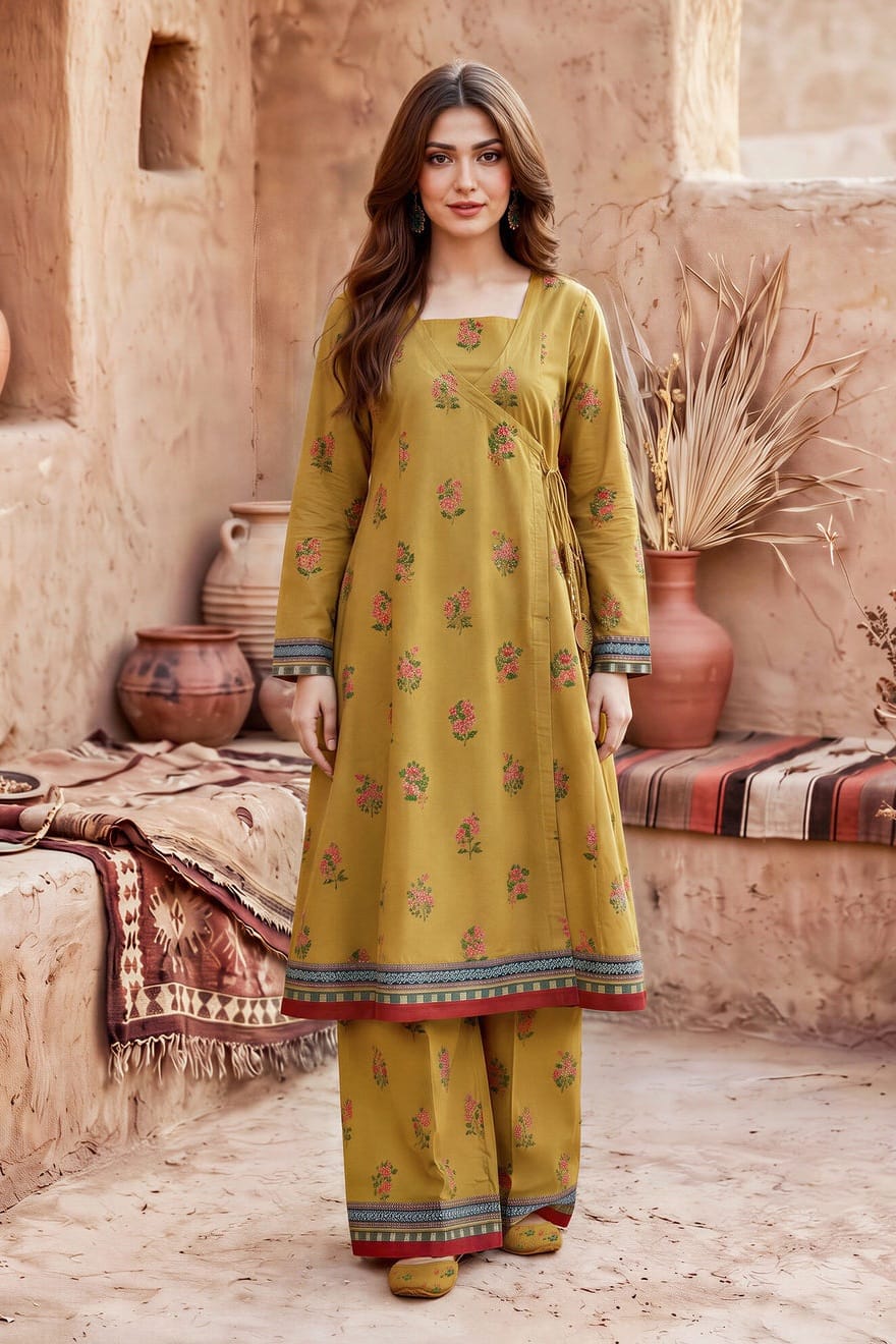 Lime Light Unstitched Printed Lawn Shirt