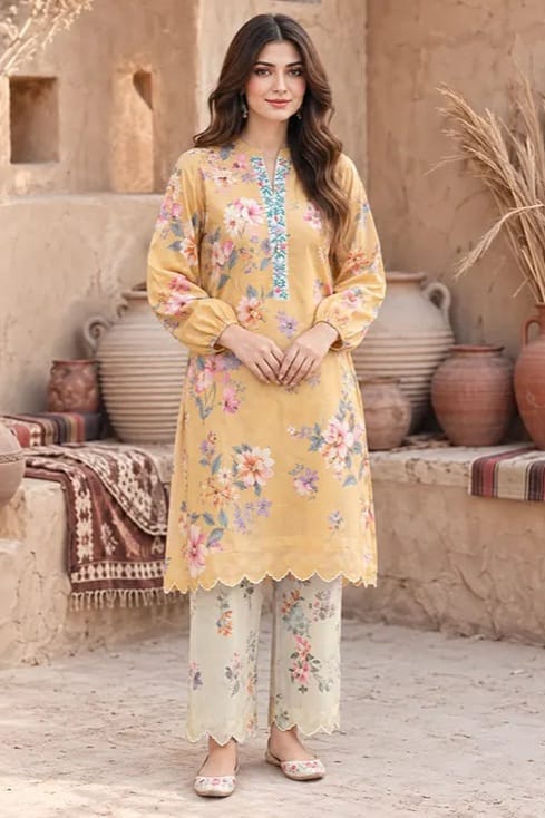Lime Light Unstitched Printed Khaddar ST 2pc