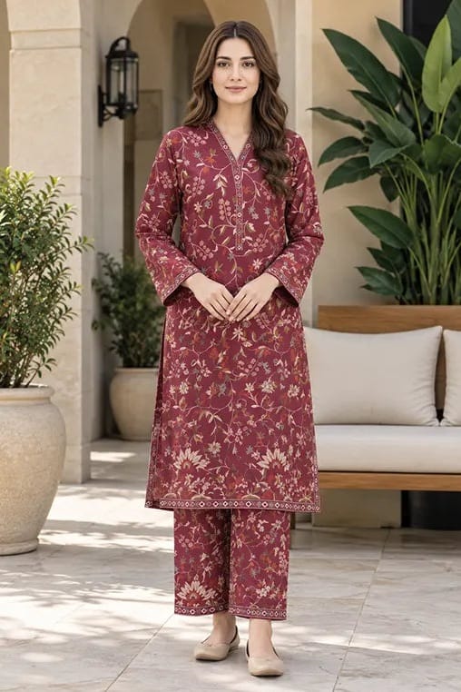 Lime Light Unstitched Printed Khaddar ST 2pc