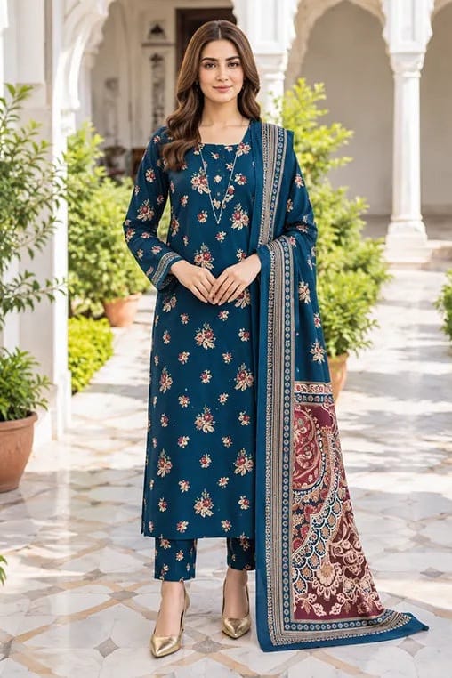 Lime Light Unstitched Paste Printed Khaddar 3pc