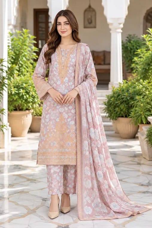 Lime Light Unstitched Paste Printed Khaddar 3pc