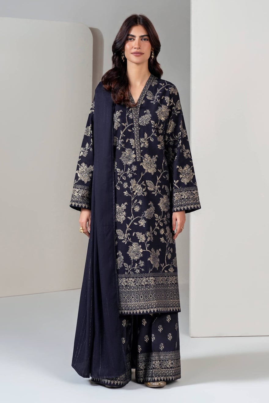 Lime Light Unstitched Paste Printed Khaddar 3pc