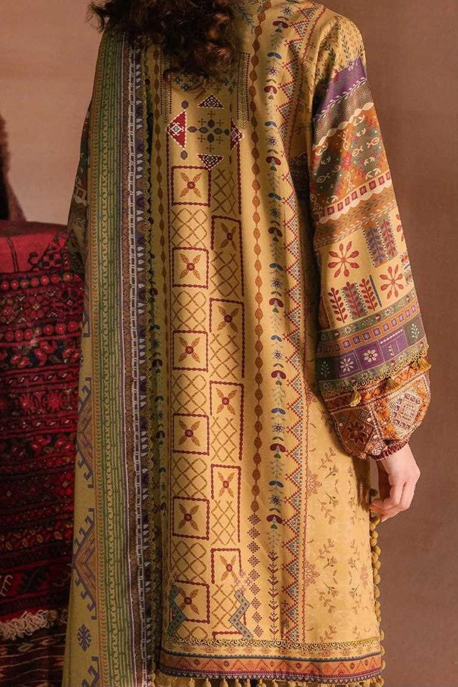 ZYNC Embroidered Luxury Viscose 3pc