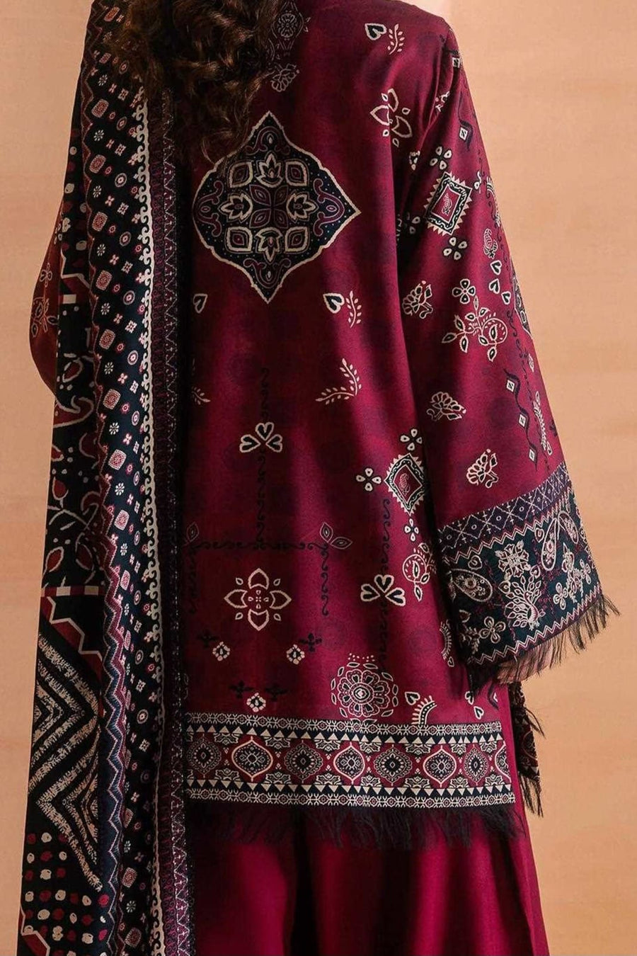 ZYNC Embroidered Luxury Viscose 3pc